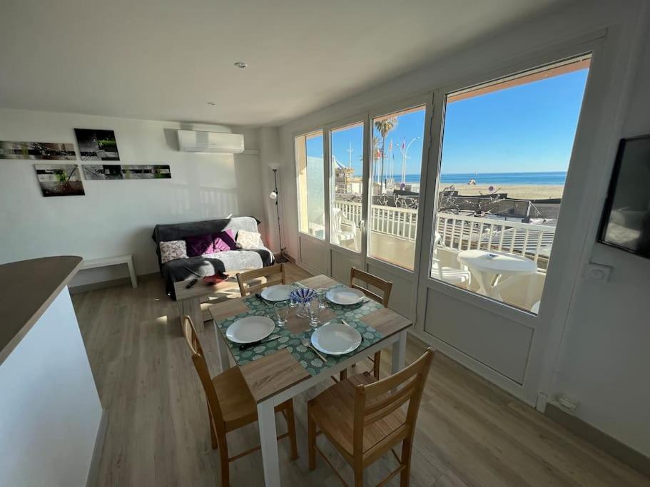 Le Carrousel - Apt Vue Mer - Plage A 10 M - Clim - Wifi Canet-en-Roussillon Exterior photo